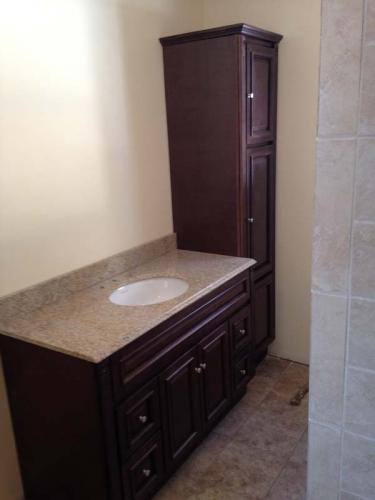 There's nothing like a brand new granite vanity in your custom bathroom.