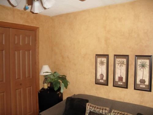 New wallpaper is an easy way to add character to a space.  See what we mean with this textured gold wallpaper.