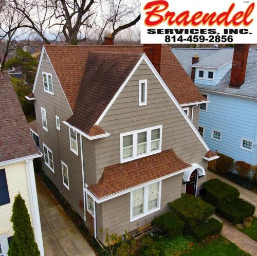 New rooves, siding, and windows make a huge difference. Just look how beautiful this house looks!