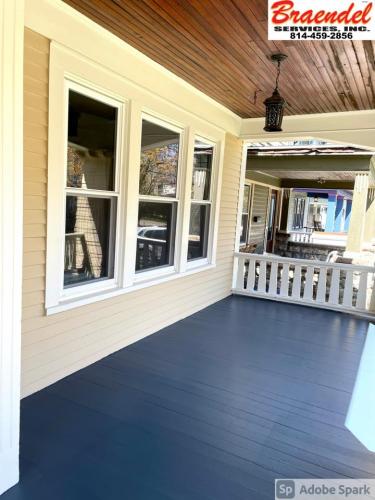 New standard and custom windows, like this three-window set, let light into your house. They also can help save on heating and cooling costs.