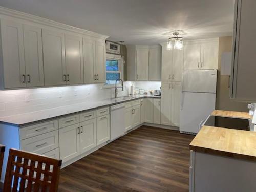 Plenty of counterspace to work with in this modern kitchen remodel.